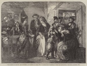 De arrestatie van Lodewijk XVI en zijn familie, in Varennes door Thomas Falcon Marshall